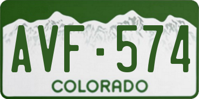 CO license plate AVF574