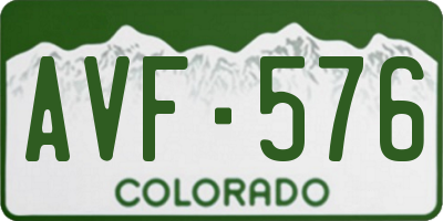 CO license plate AVF576