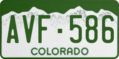 CO license plate AVF586