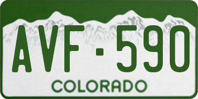 CO license plate AVF590