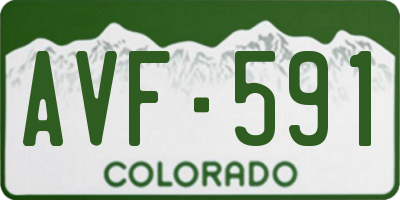 CO license plate AVF591