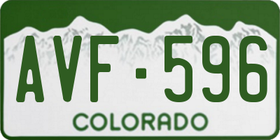 CO license plate AVF596