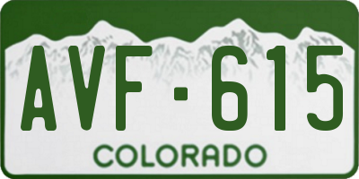 CO license plate AVF615