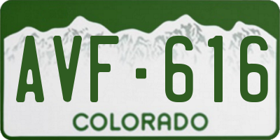 CO license plate AVF616