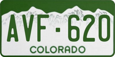 CO license plate AVF620