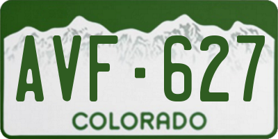 CO license plate AVF627