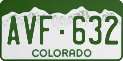CO license plate AVF632