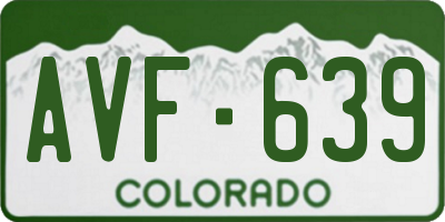 CO license plate AVF639