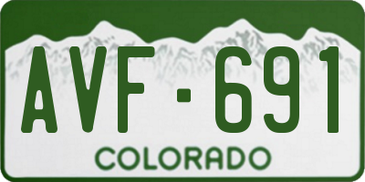 CO license plate AVF691