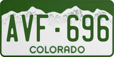 CO license plate AVF696