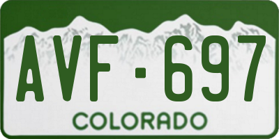 CO license plate AVF697