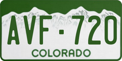 CO license plate AVF720