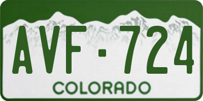 CO license plate AVF724