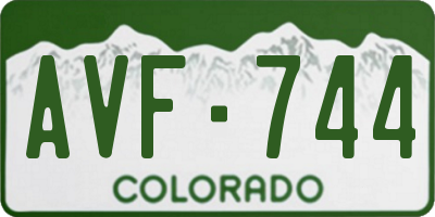 CO license plate AVF744