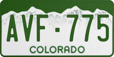 CO license plate AVF775