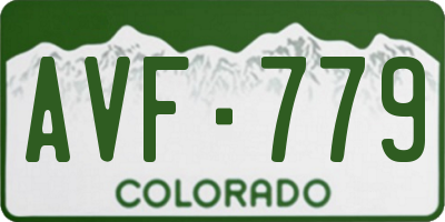 CO license plate AVF779