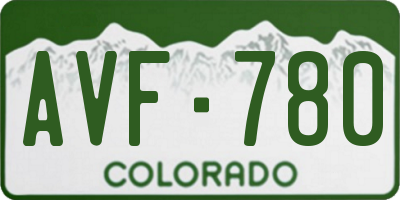 CO license plate AVF780