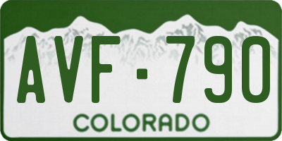 CO license plate AVF790