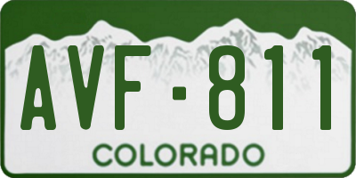 CO license plate AVF811