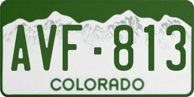 CO license plate AVF813