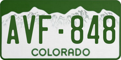 CO license plate AVF848