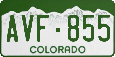 CO license plate AVF855