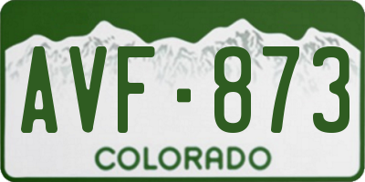 CO license plate AVF873