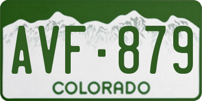 CO license plate AVF879