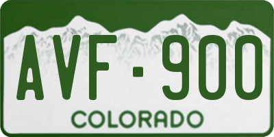 CO license plate AVF900