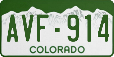 CO license plate AVF914
