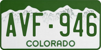 CO license plate AVF946