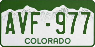 CO license plate AVF977