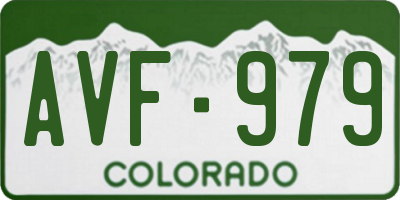 CO license plate AVF979