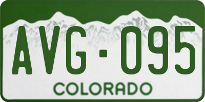 CO license plate AVG095