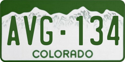 CO license plate AVG134
