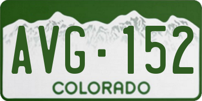 CO license plate AVG152