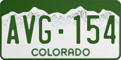 CO license plate AVG154