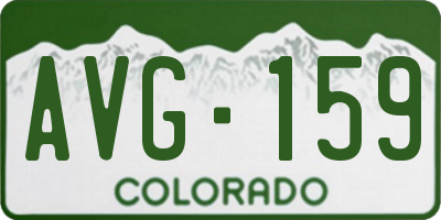 CO license plate AVG159