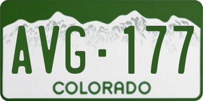 CO license plate AVG177