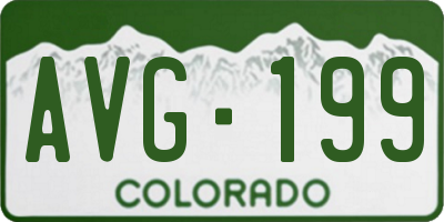 CO license plate AVG199