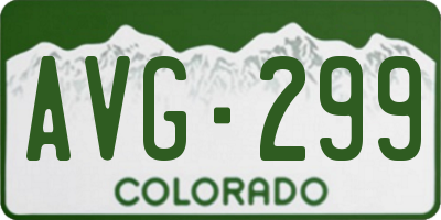 CO license plate AVG299