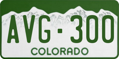 CO license plate AVG300