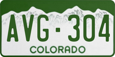 CO license plate AVG304