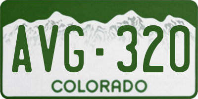 CO license plate AVG320