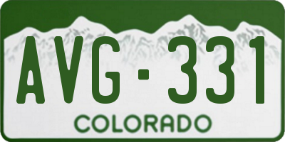 CO license plate AVG331