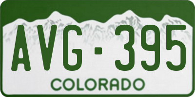 CO license plate AVG395