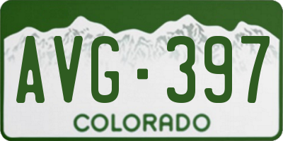 CO license plate AVG397