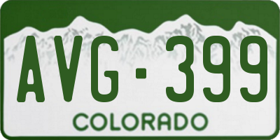 CO license plate AVG399