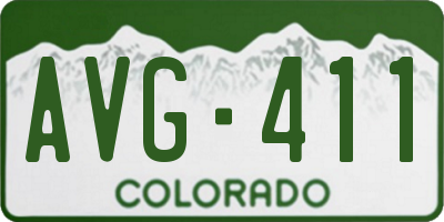 CO license plate AVG411