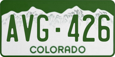 CO license plate AVG426